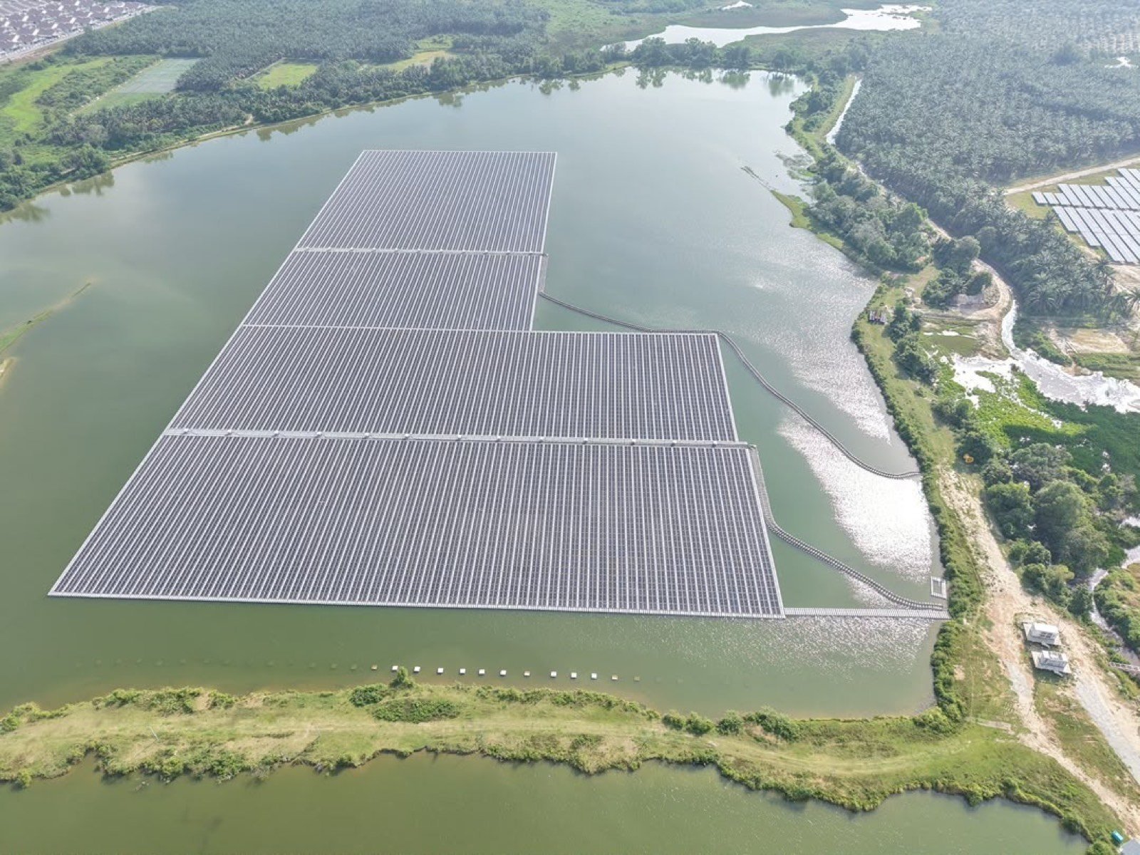 51 MW Solar Photovoltaic Plant in Perak, aerial view